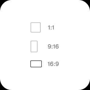Выбери соотношения сторон
